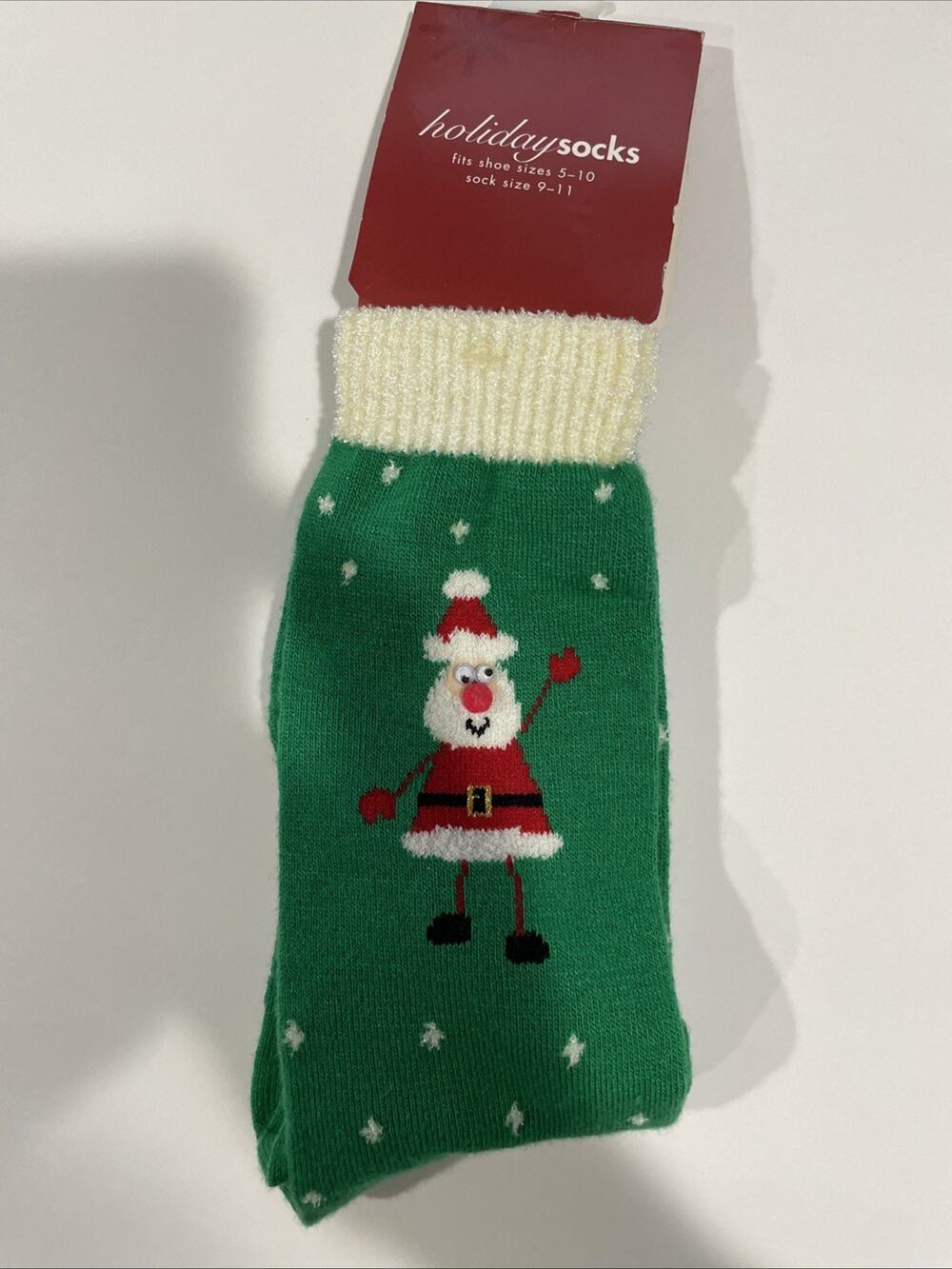Christmas Santa Socks with Googly Eyes New Target Brand New Santa